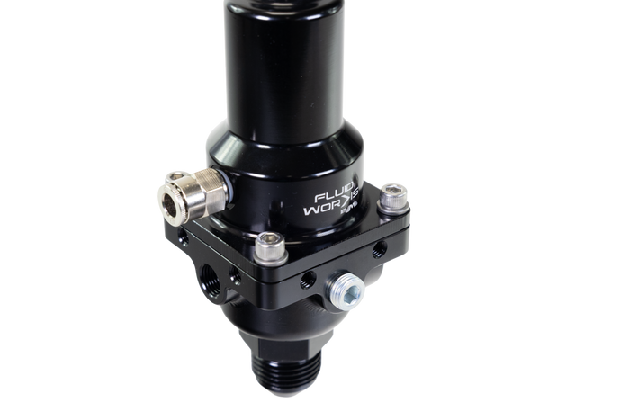 Fluidworks 7-20 gpm Fuel Pressure Regulator 90 Degree - Motion Raceworks