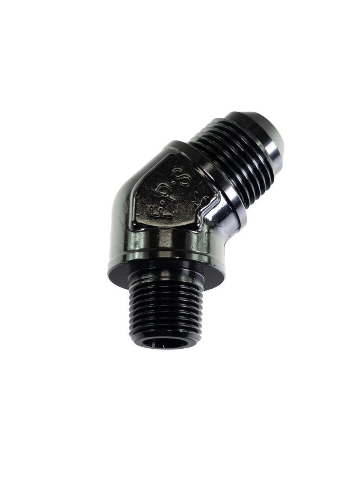 Fragola -10 AN x 3/8" NPT 45° Adapter 482311-BL - Motion Raceworks