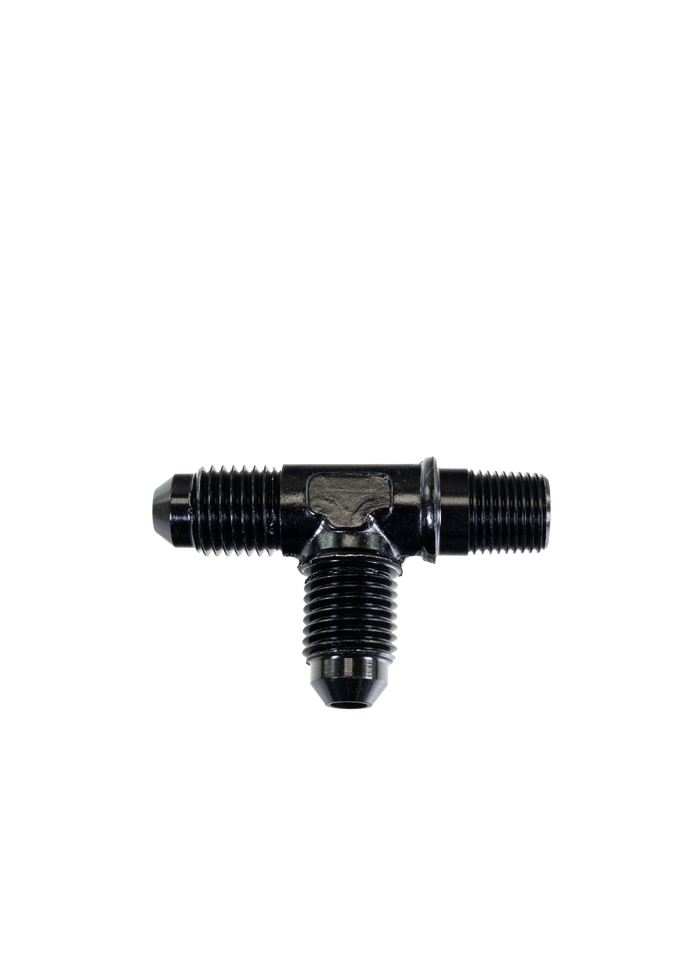 Fragola -4 AN x 1/8 NPT Tee Pipe On Run 482604-BL - Motion Raceworks