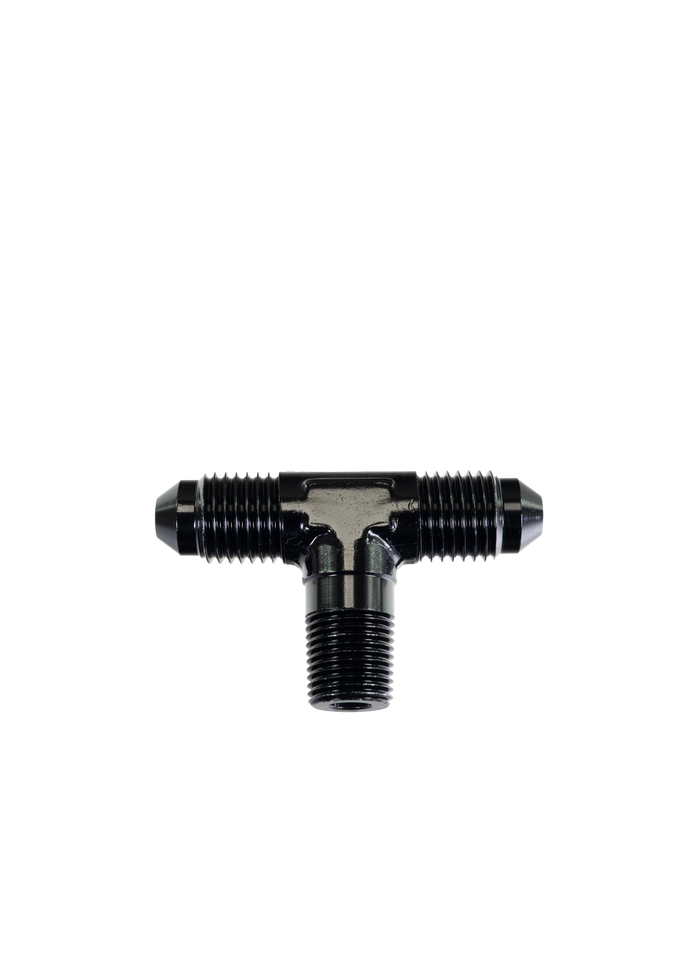Fragola -4 AN x 1/8 NPT Tee Pipe On Side 482504-BL - Motion Raceworks