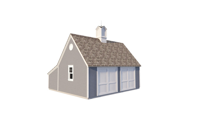 Garage With Loft DIY Plans - Backyard Shed Building 22 x 24 Build Your Own