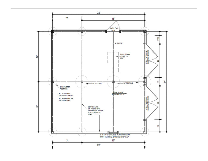 Garage With Loft DIY Plans - Backyard Shed Building 22 x 24 Build Your Own
