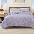 Gingham Printed Quilt Set - Lavender Cottage Collection