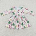 GLD0245 Nutcracke* Soldier Print Pockets Girls Christmas Knee Length Dress