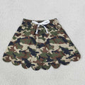 GLK0303 Brwon Green Black Camo Baby Girls Scallop Bottom Skort