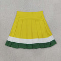 GLK0318 Teams Yellow White Green Active Skirts Girls Summer Pleated Yoga Skort