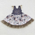 GSD0255 You Are Magic Stars Print Girls Halloween Knee Length Tulle Dress