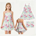 GSD3708 Coconut Tree Baby Girls Active Strap Yoga Dress