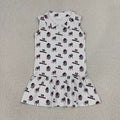 GSD3865 Teams Georgia Print Girls Sleeveless Knee Length Dress