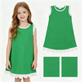 GSD4055 Toddler Green Cotton Scallop Edge Ruffle Girls Summer Dress