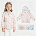 GT1660 Pumpkin Pink Girls Full Zipper Hoodie Jacket Top