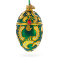 Hand-Painted 1891 Memory of Azov Royal Glass Egg Ornament — 4 Inches