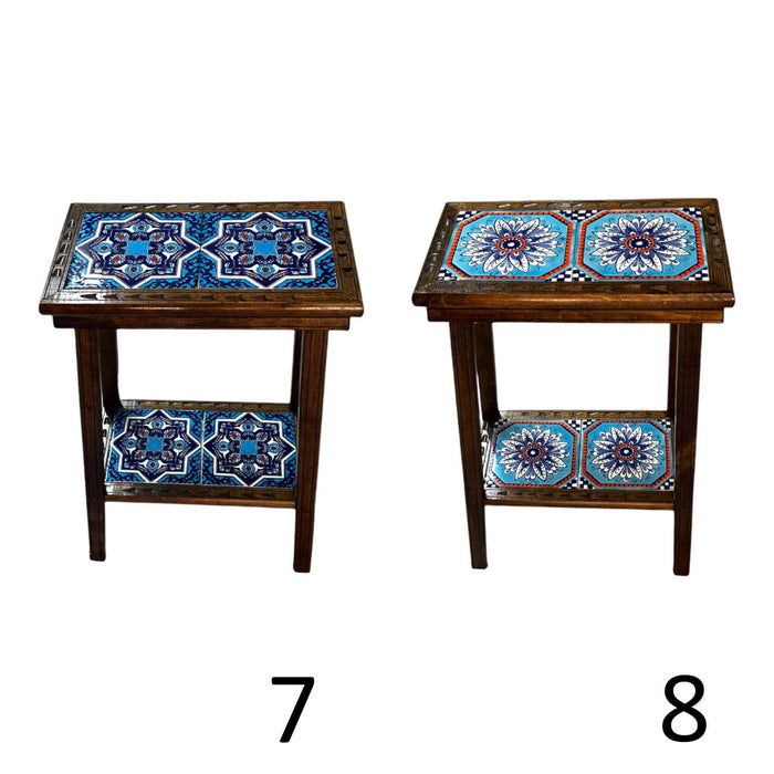 Handcrafted Talavera Tile End Table