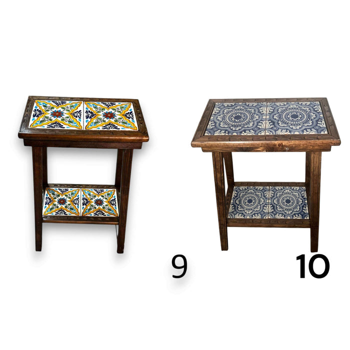 Handcrafted Talavera Tile End Table