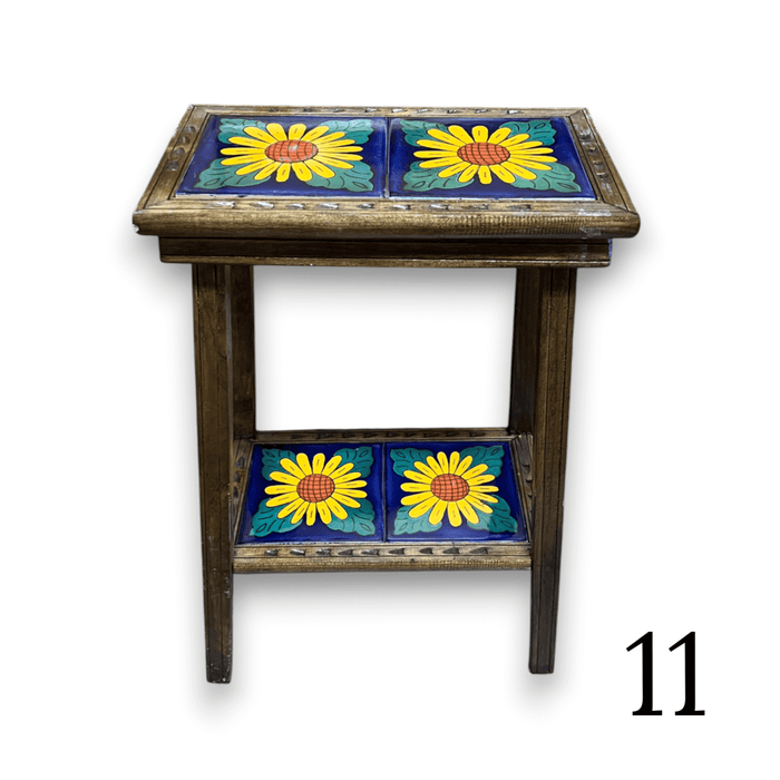 Handcrafted Talavera Tile End Table