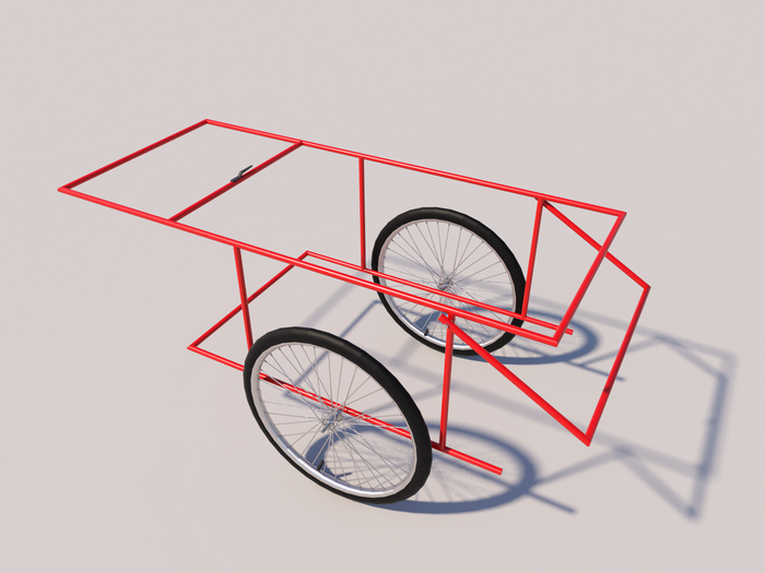 Hay Bale Hand Cart Plans DIY Cart Trolley Garden Landscape Farm Dolly Carrier