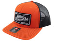 Hugger Orange and Black Motion Raceworks Patch Hat