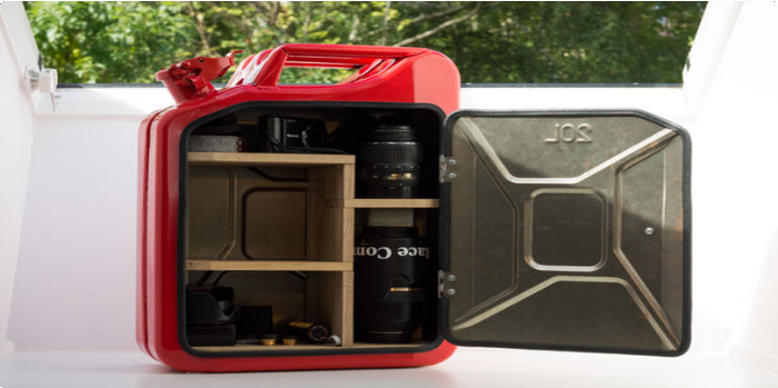 Jerry Can Bar Cabinet DIY Plans - Portable Canister Mini Bar Carrier Organizer