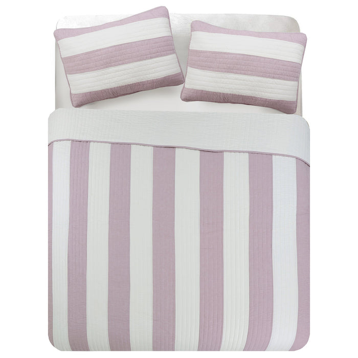 Josie Taro 3-Piece Cotton Reversible Quilt Bedding Set