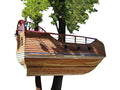 Kids Wooden Tree House DIY Plans - Ship Themed Kids Play Fort Playhouse Playground