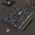 Lantern Hardcover Journal — Elegant Crescent & Star Notebook