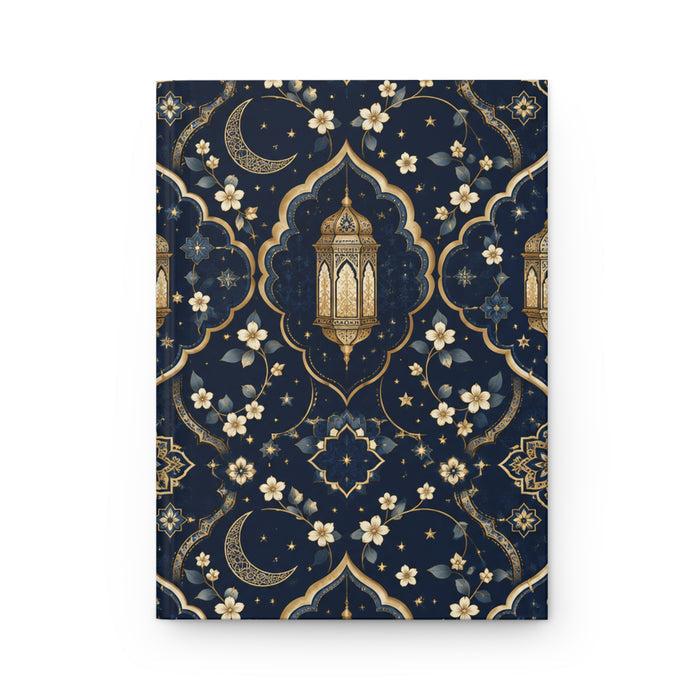 Lantern Hardcover Journal — Elegant Crescent & Star Notebook