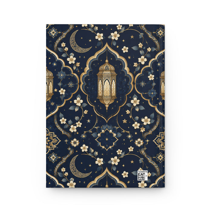 Lantern Hardcover Journal — Elegant Crescent & Star Notebook