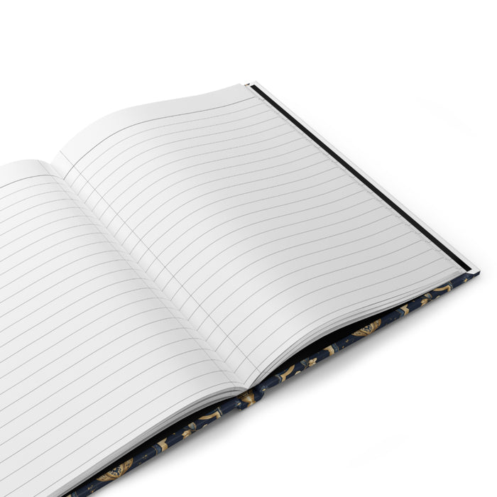 Lantern Hardcover Journal — Elegant Crescent & Star Notebook