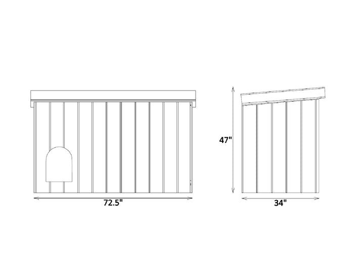 Large Dog House DIY Plans Outdoor Wooden Pet Shelter Kennel Doghouse All Weather