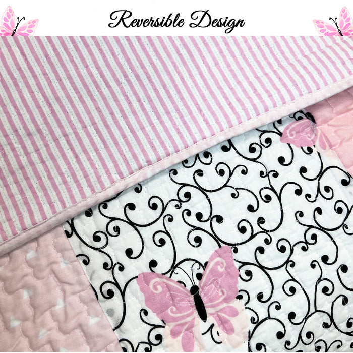 Lovett Real Patchwork Cotton Reversible Quilt Bedding Set
