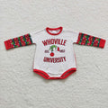 LR0539 Green Frog Print Baby Girls Christmas Romper