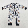 LR1173 Cartoon Dog Stars Print Baby Zipper Sleeper Romper