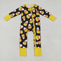 LR2198  Candy Print Baby Halloween Zipper Sleeper Romper