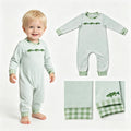 LR3006 Baby Boys Fish Print Long Sleeve Romper