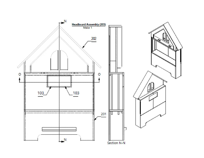 Make a Princess Bed - DIY Plans - Woodworking Project - Single Sleeping Bed For Girls