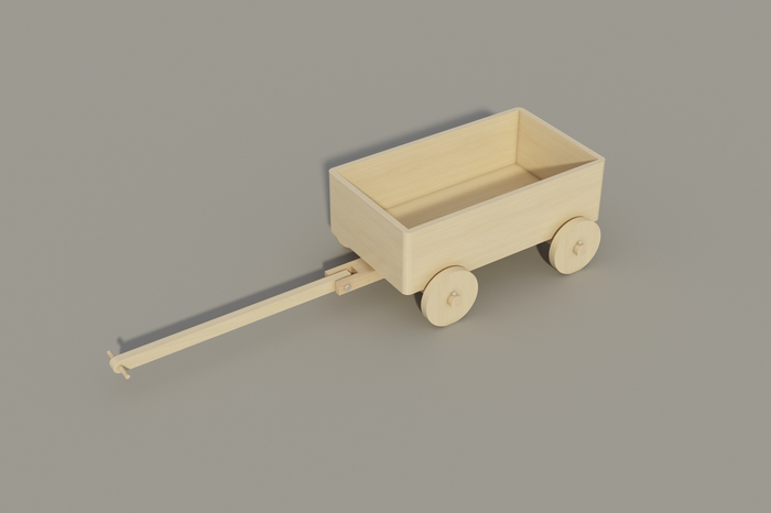 Make a Wooden Wagon Plans - DIY Kids Toddler Traditional Ride On Pull Cart Outdoor