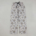 Mama and Me Fireworks Stars Button Ruffle Pants Happy New Year Pajamas Sets Pants With Belt