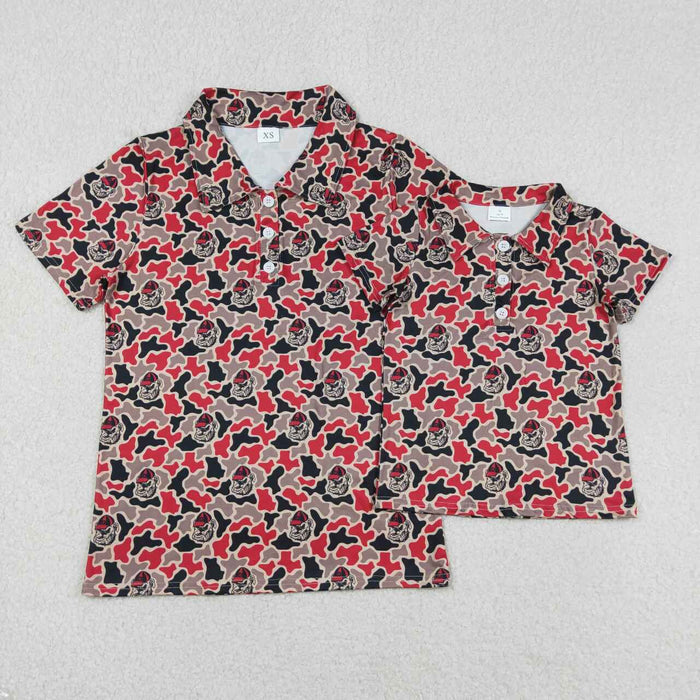 Matching Father & Son Polo Shirts - Sport Team Georgia Camo Short Sleeve Top