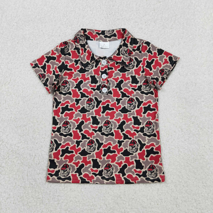 Matching Father & Son Polo Shirts - Sport Team Georgia Camo Short Sleeve Top