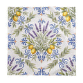 Mediterranean Lemon & Lavender Tablecloth — Floral Tile Kitchen Linen