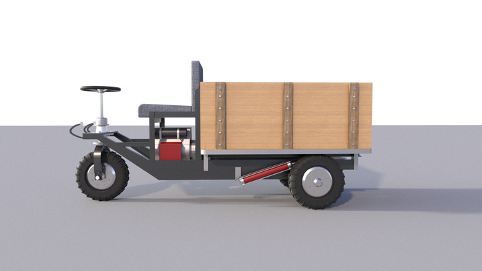 Mini Dump Truck DIY Plans - Homemade Garden Tractor - Small Hydraulic Dump Truck