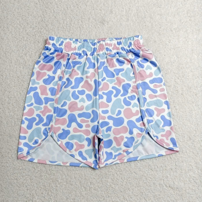 Mommy and Me Bottom Blue Pink Camo Shorts Sibling Wear