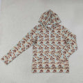 Mommy and Me Khaki Camo Long Sleeve Zipper Hoodie Top With Pocket