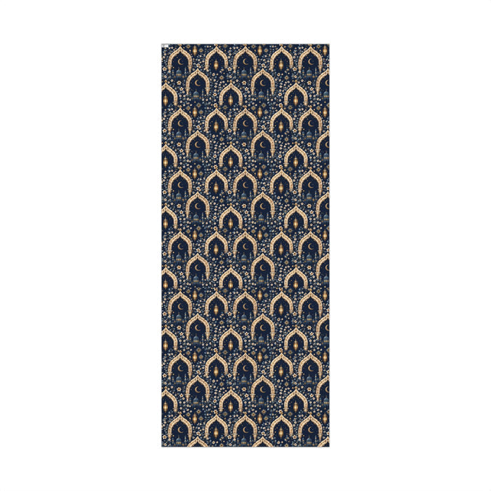 Moon & Lantern Gift Wrap Paper — Navy Islamic Eid Ramadan Wrapping Sheets