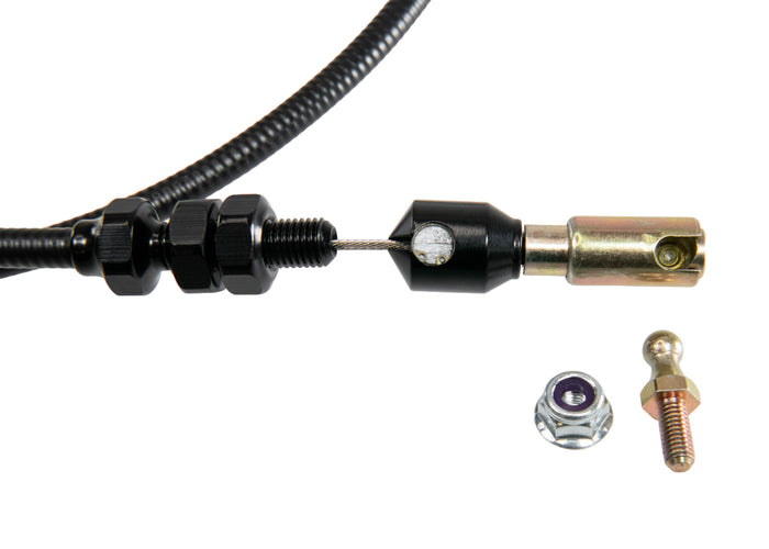 Motion Raceworks 48" Throttle Cable Carburetor Attachment w/ GM/Ford Pedal Attachment - Motion Raceworks