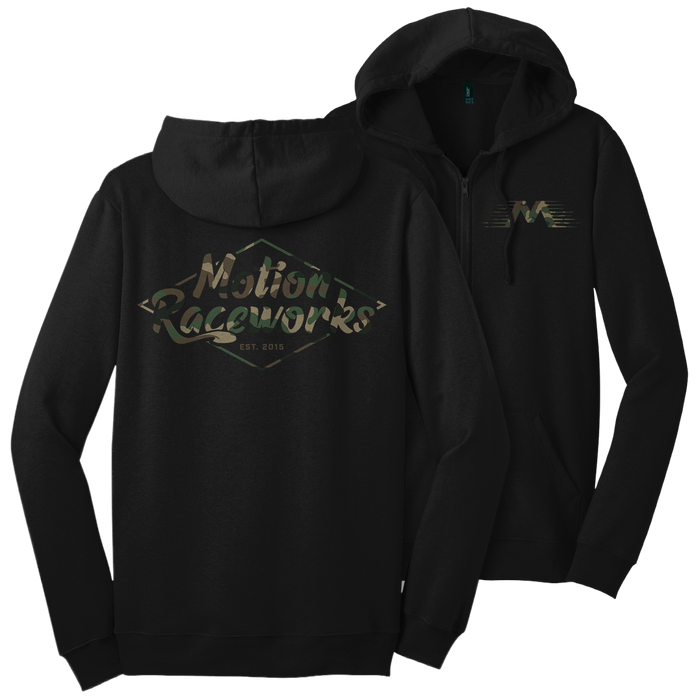 Motion Camo Print Zip Up Hoodie - Motion Raceworks
