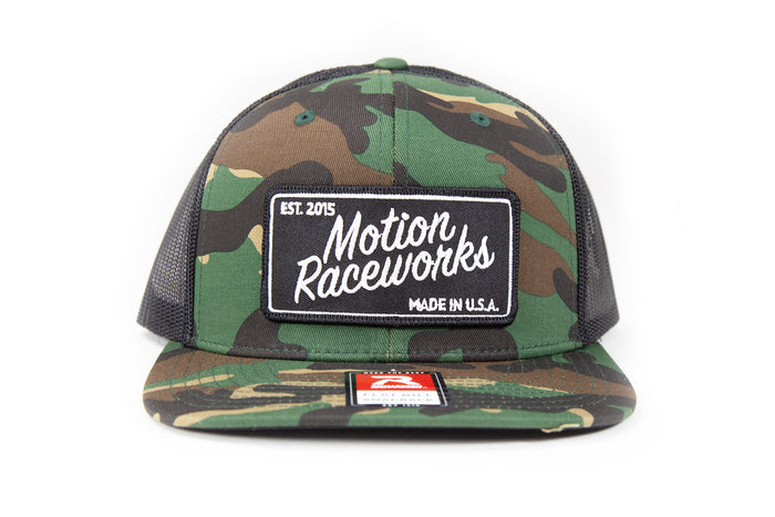 Motion Heritage Hat Green Camo Flat Bill Snapback 95-121-Motion Raceworks-Motion Raceworks