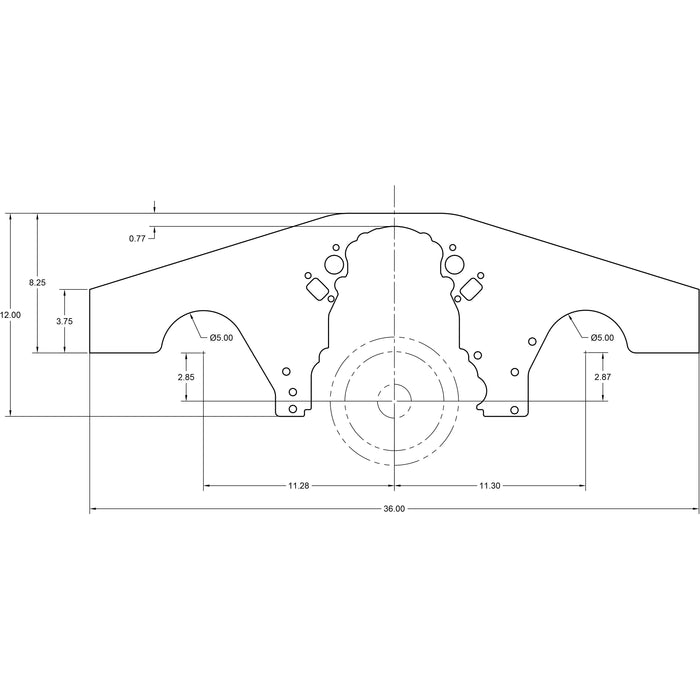 Motion Raceworks LS Motor Plate w/ Header Cutouts LS1 LS2 LS3 LS6 LS7 LSA LS9 LSX-Motion Raceworks-Motion Raceworks