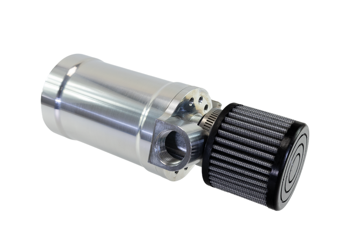 Motion Raceworks Top Loader Billet Oil Catch Can Bare Aluminum ( Single 12 AN Port ) - Motion Raceworks