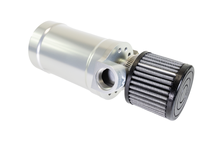 Motion Raceworks Top Loader Billet Oil Catch Can Clear Anodized ( Single 12 AN Port ) - Motion Raceworks